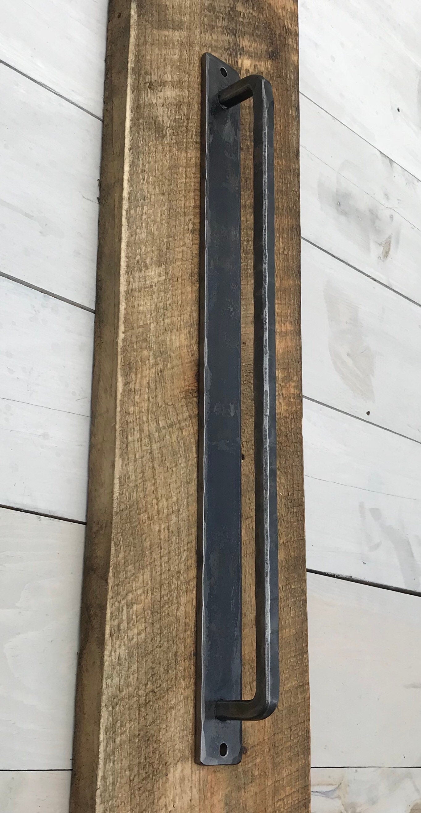 Blacksmith-Made Iron Door Handle - Rustic Style